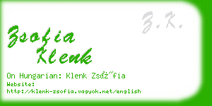 zsofia klenk business card